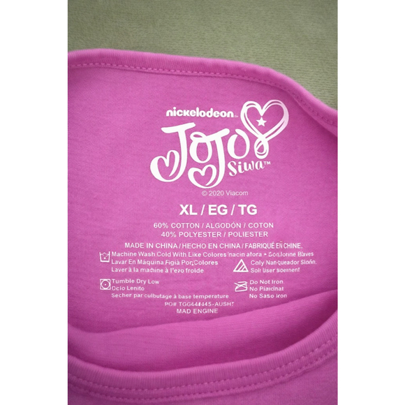 JoJo Siwa Girls Pink Long Sleeve Shirt Super Star Graphic Kids XL 14/16 - Picture 4 of 5